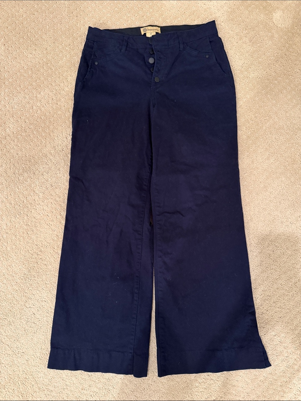 Democracy Navy Wide-Leg High-Rise Jeans